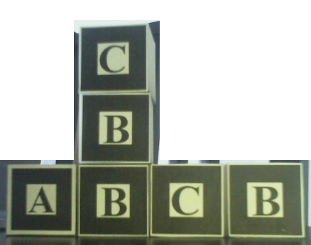 Exemple de disposition des cubes