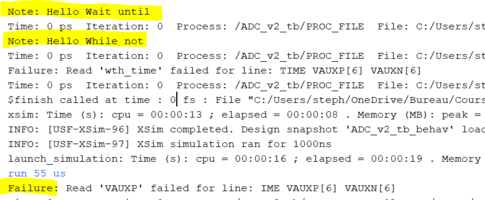 Erreur dans la TCL Console