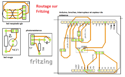 routage sur Fritzing